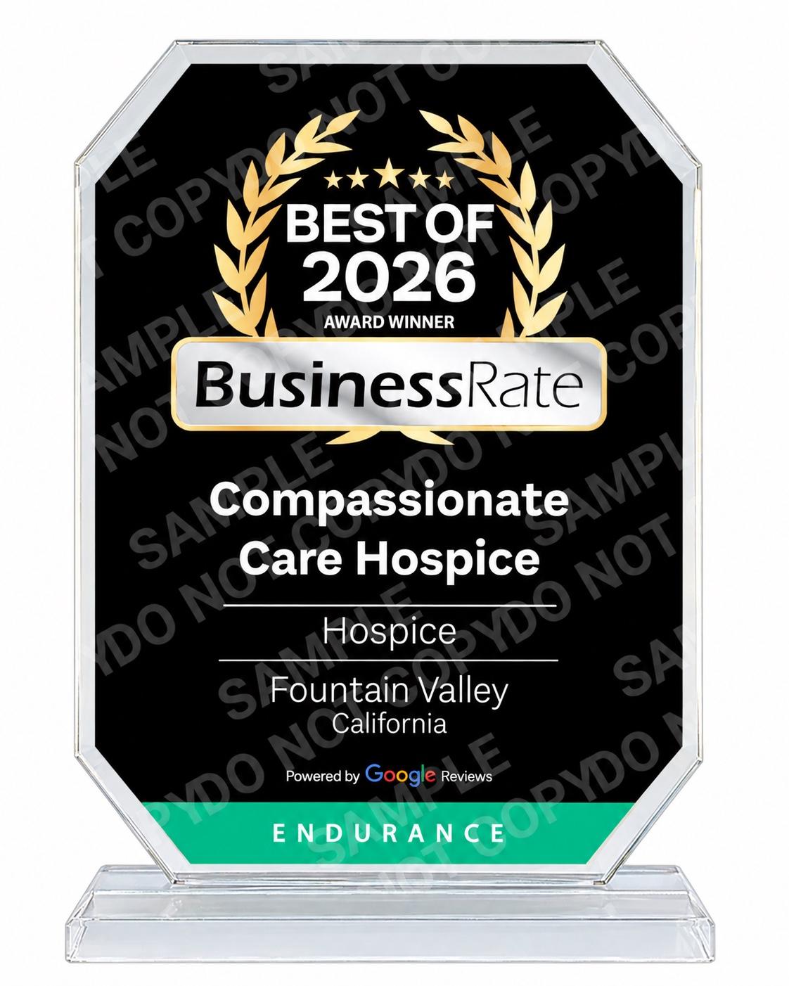 BusinessRate Best of 2026 Fountain Valley award artwork
